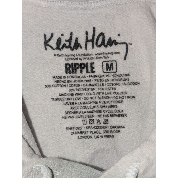 Keith Haring Tie-Dye Hoodie - Hybrid Tees Distressed Graphic Sweatshirt - Picture 2 of 6